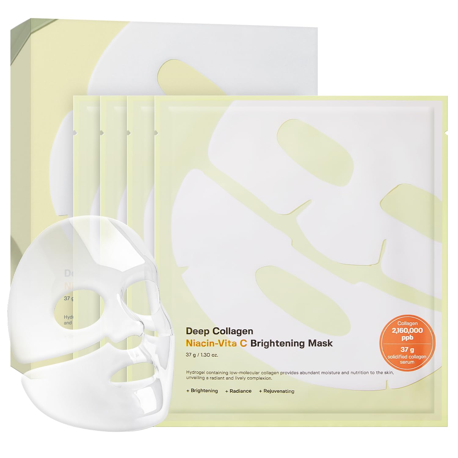 SUNGBOON EDITOR Deep Collagen Overnight Mask Hydrating Mask for Glass Skin, Wrinkle Care, Firming & Pore Refining 2,160,000PPB Collagen + 9 Peptides Korean Skincare, 4ea, Gifts for Women