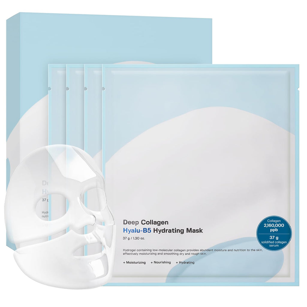SUNGBOON EDITOR Deep Collagen Overnight Mask Hydrating Mask for Glass Skin, Wrinkle Care, Firming & Pore Refining 2,160,000PPB Collagen + 9 Peptides Korean Skincare, 4ea, Gifts for Women