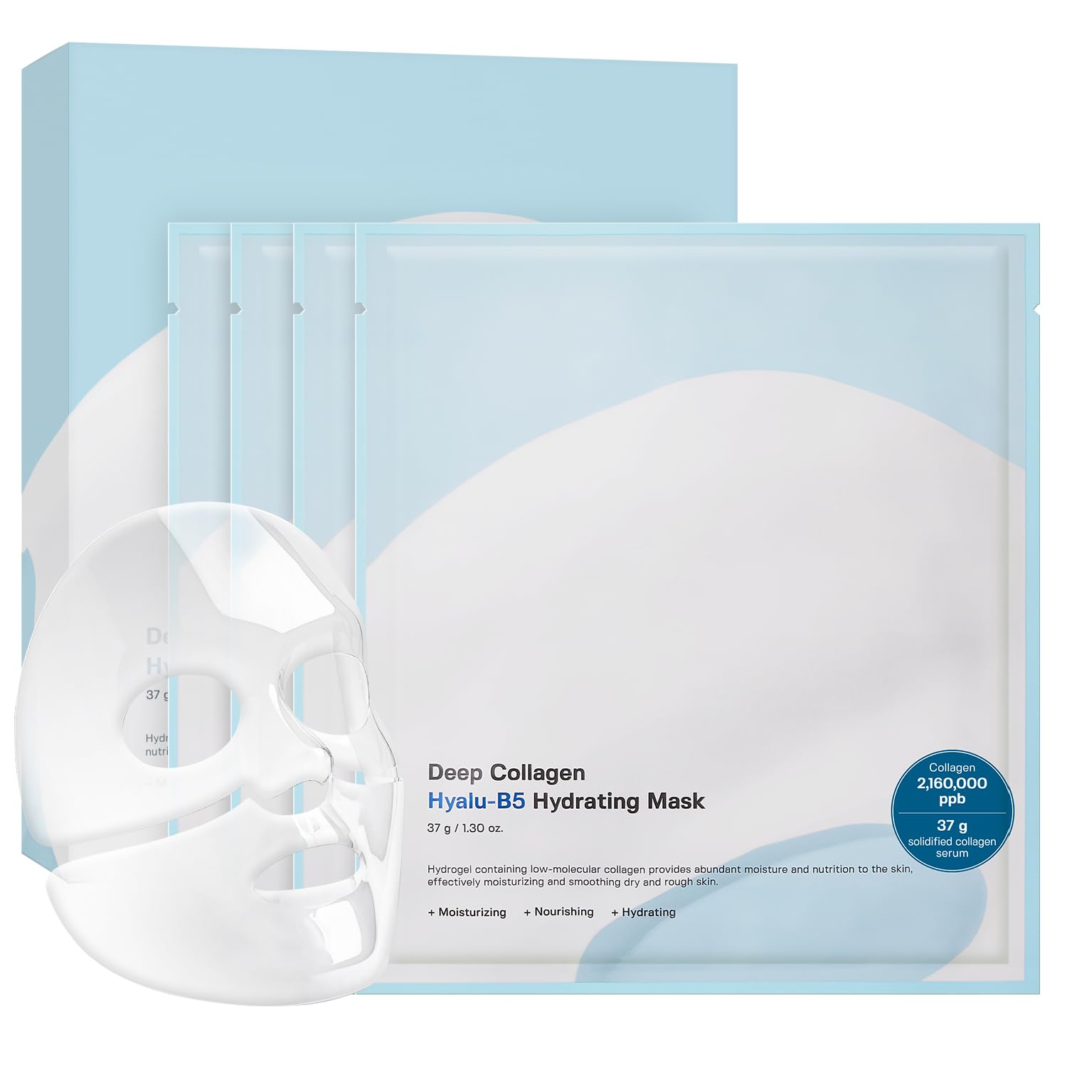SUNGBOON EDITOR Deep Collagen Overnight Mask Hydrating Mask for Glass Skin, Wrinkle Care, Firming & Pore Refining 2,160,000PPB Collagen + 9 Peptides Korean Skincare, 4ea, Gifts for Women