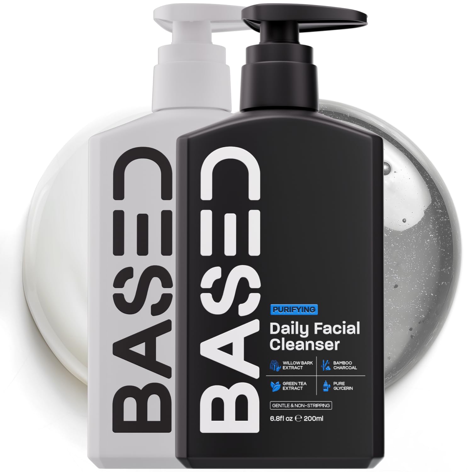 BASED Daily Skincare Duo | Purifying Face Wash + Restoring Moisturizer | Built For All Skin Types | High-Performance Ingredients | Hormone Safe - No Endocrine Disruptors