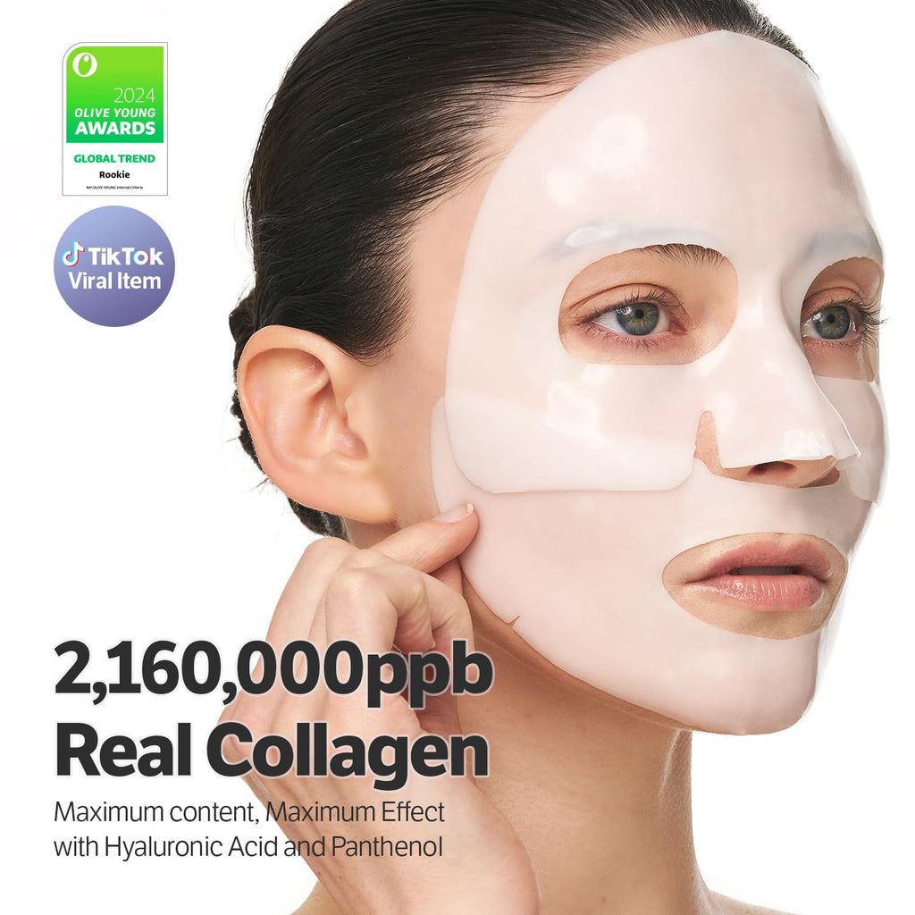 SUNGBOON EDITOR Deep Collagen Overnight Mask Hydrating Mask for Glass Skin, Wrinkle Care, Firming & Pore Refining 2,160,000PPB Collagen + 9 Peptides Korean Skincare, 4ea, Gifts for Women