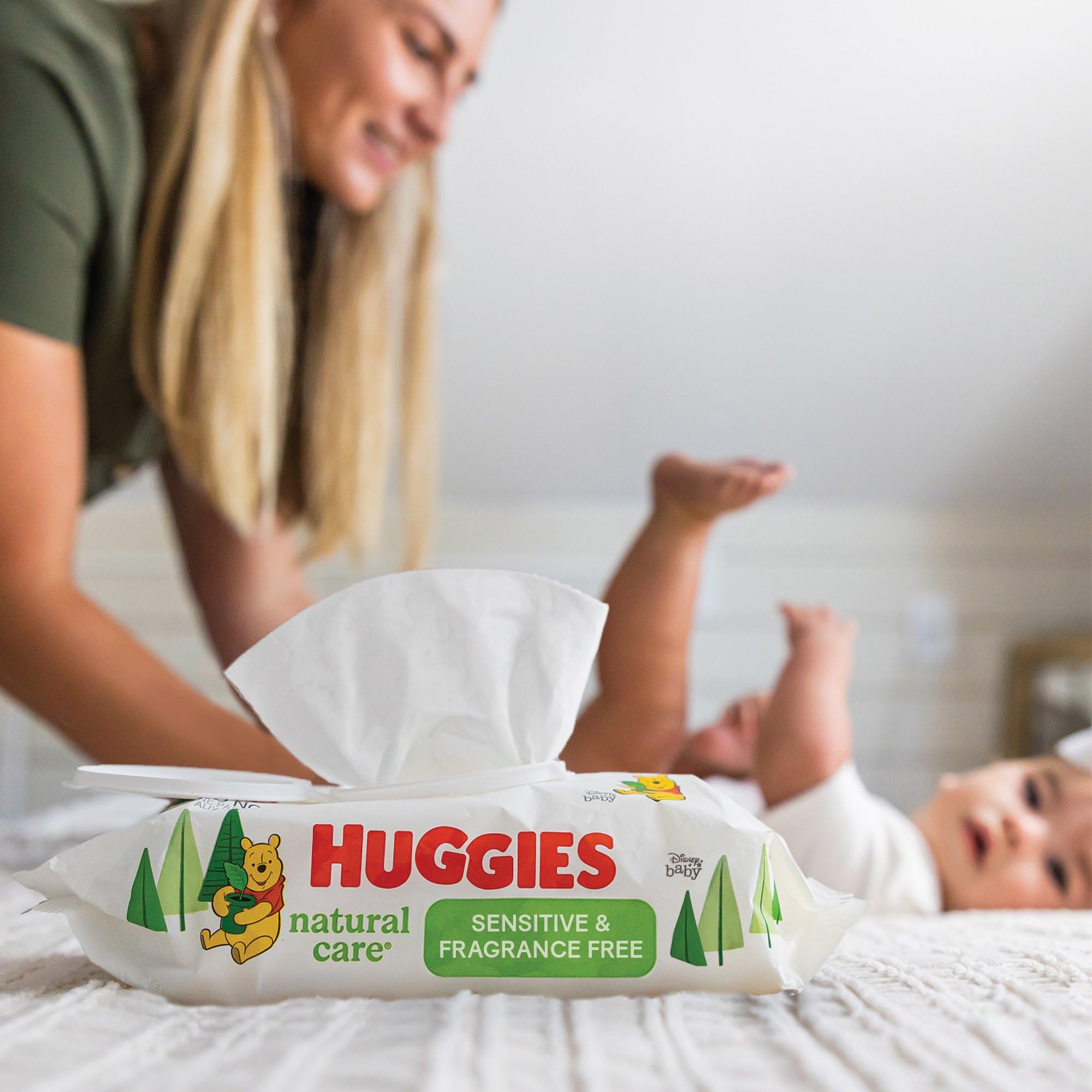 Huggies Natural Care Sensitive Baby Wipes, Unscented, 15 Packs, 960 Wipes