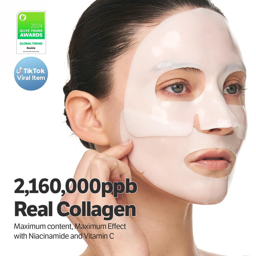 SUNGBOON EDITOR Deep Collagen Overnight Mask Hydrating Mask for Glass Skin, Wrinkle Care, Firming & Pore Refining 2,160,000PPB Collagen + 9 Peptides Korean Skincare, 4ea, Gifts for Women