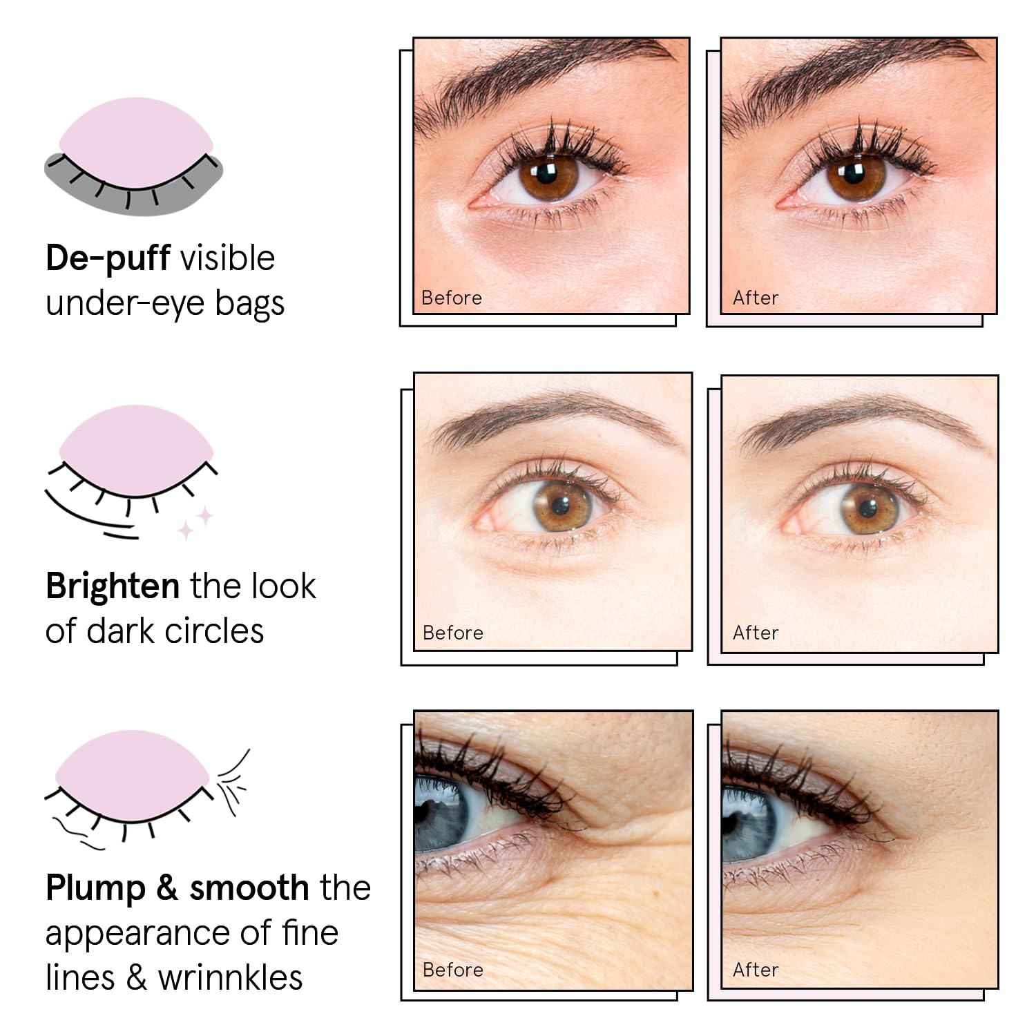 grace & stella Retinol Under Eye Patches for Puffy Eyes & Dark Circles - Restoring Gel Under Eye Masks with Hyaluronic Acid - Birthday Gifts for Women, Bachelorette Party Favors (Purple, 24 Pairs)