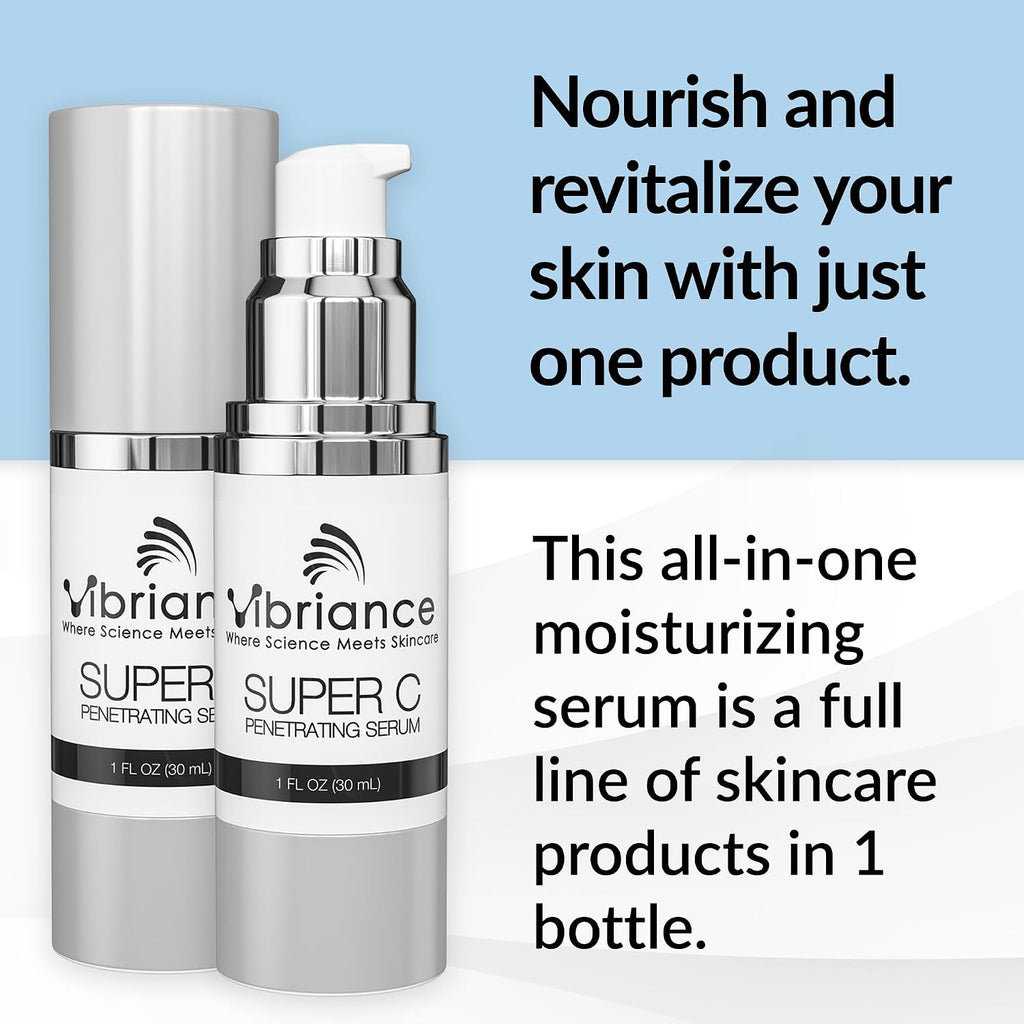 Vibriance Super C Vitamin C Serum for Mature Skin, 1 fl oz | All-in-One Vitamin C, Hydrates, Firms, Lifts, Smooths, Targets Age Spots, Wrinkles