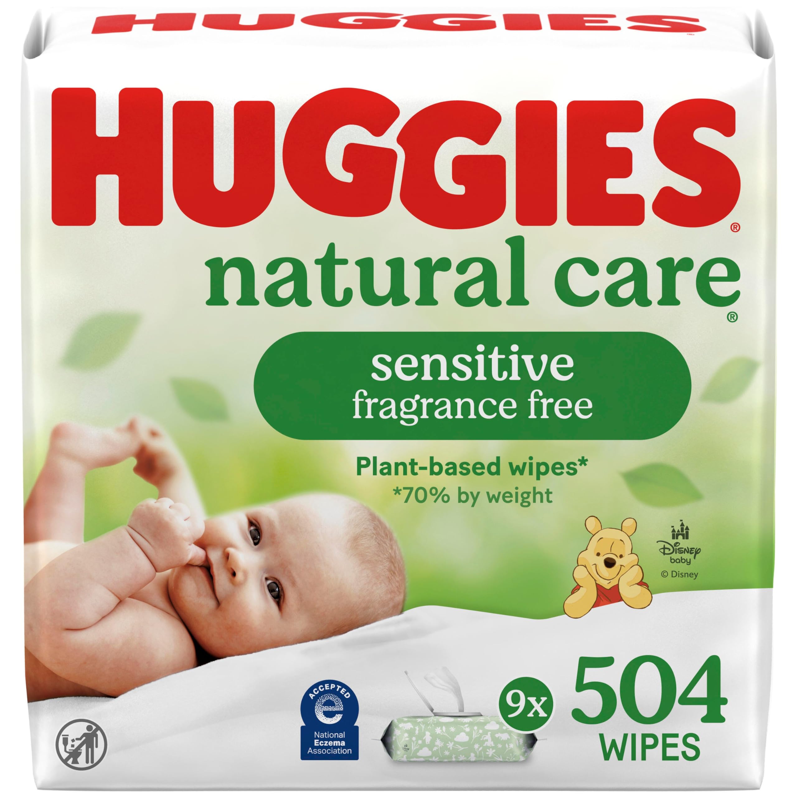 Huggies Natural Care Sensitive Baby Wipes, Unscented, 15 Packs, 960 Wipes