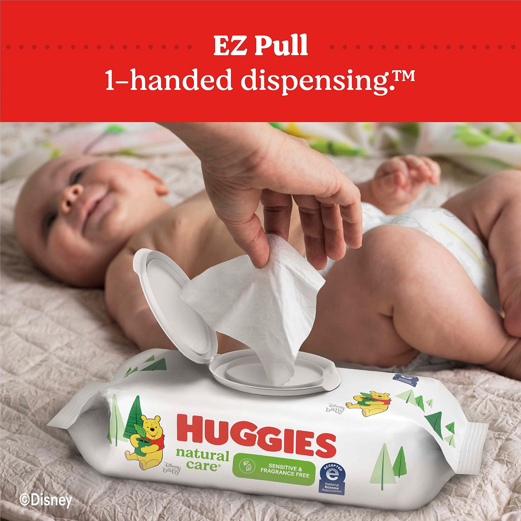 Huggies Natural Care Sensitive Baby Wipes, Unscented, 15 Packs, 960 Wipes