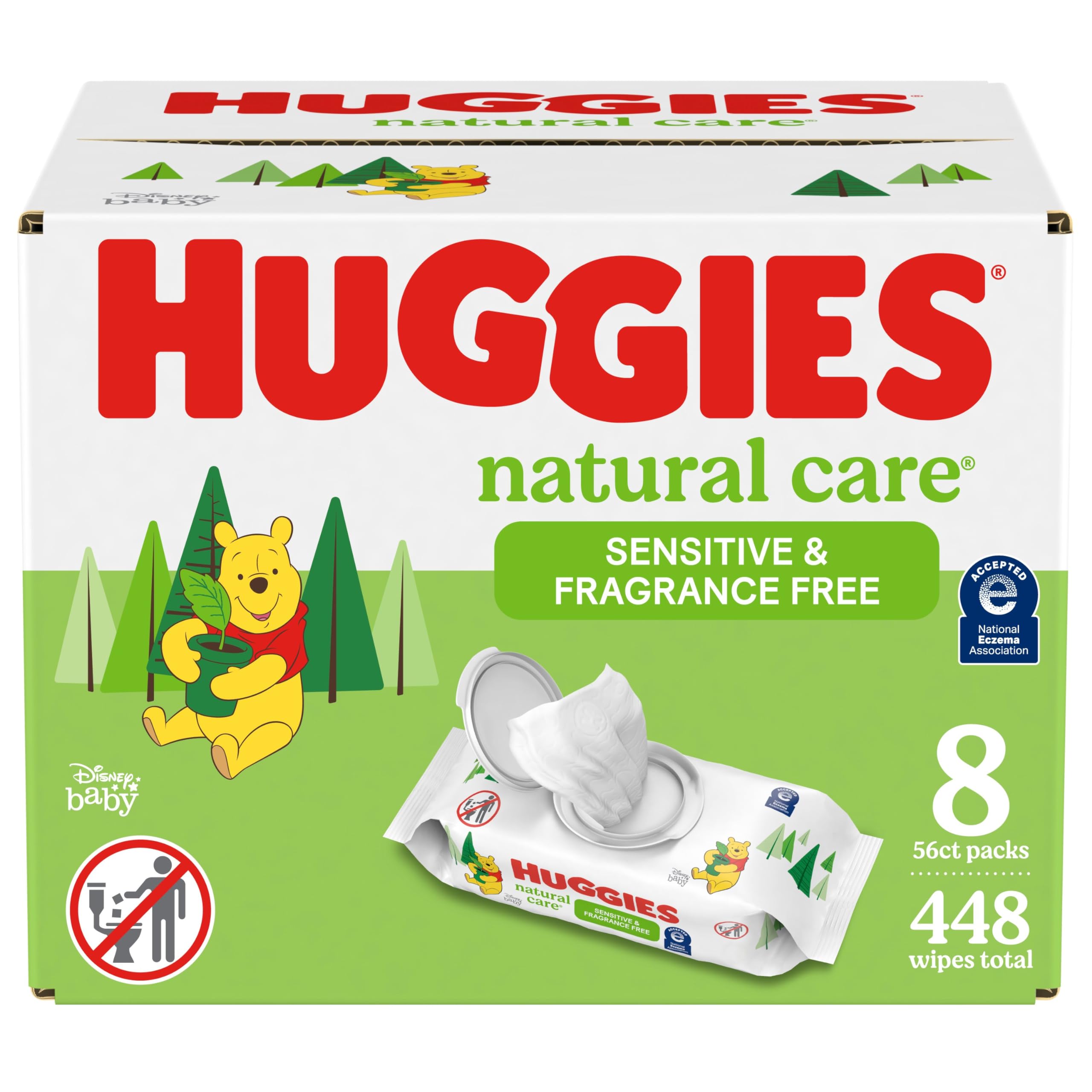Huggies Natural Care Sensitive Baby Wipes, Unscented, 15 Packs, 960 Wipes