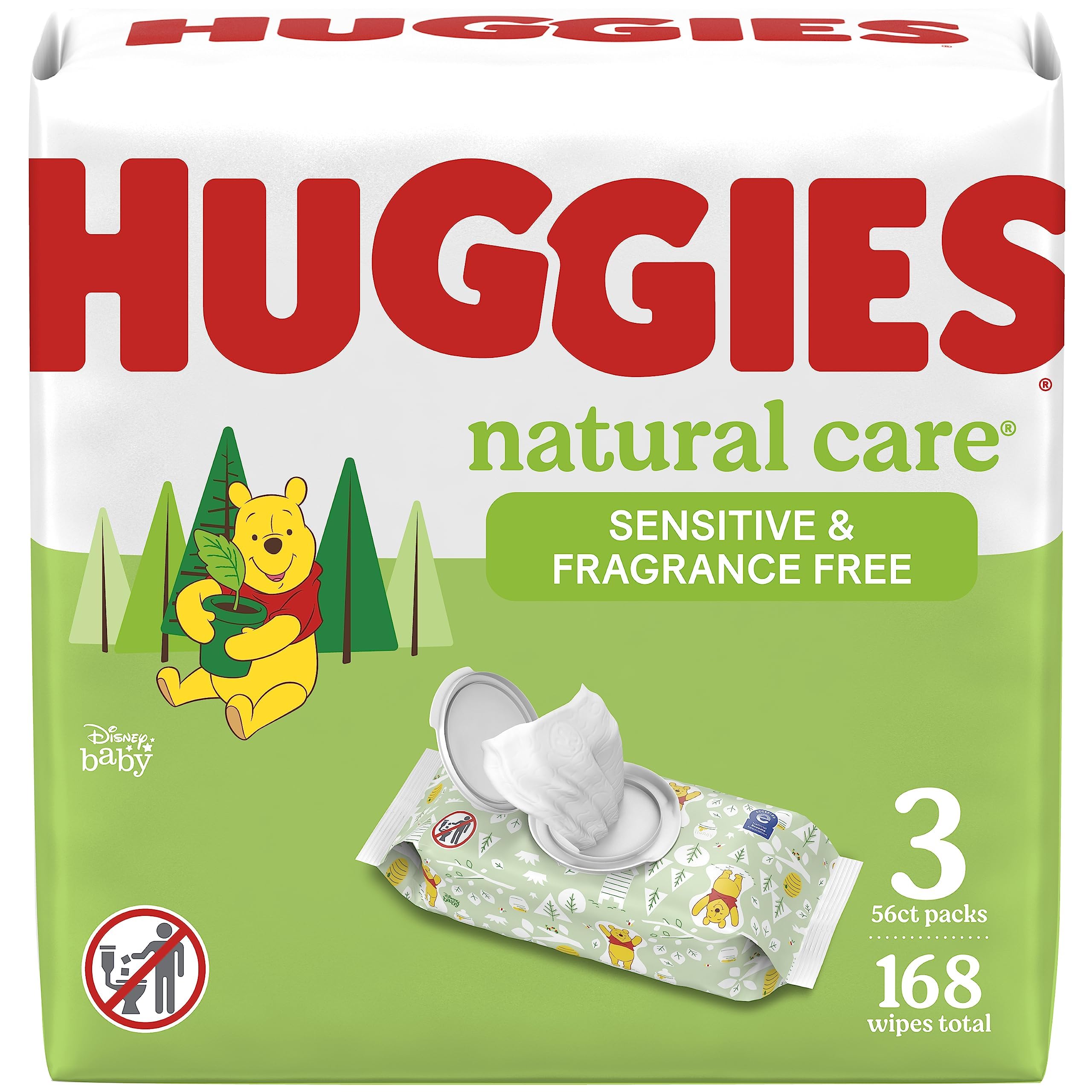 Huggies Natural Care Sensitive Baby Wipes, Unscented, 15 Packs, 960 Wipes