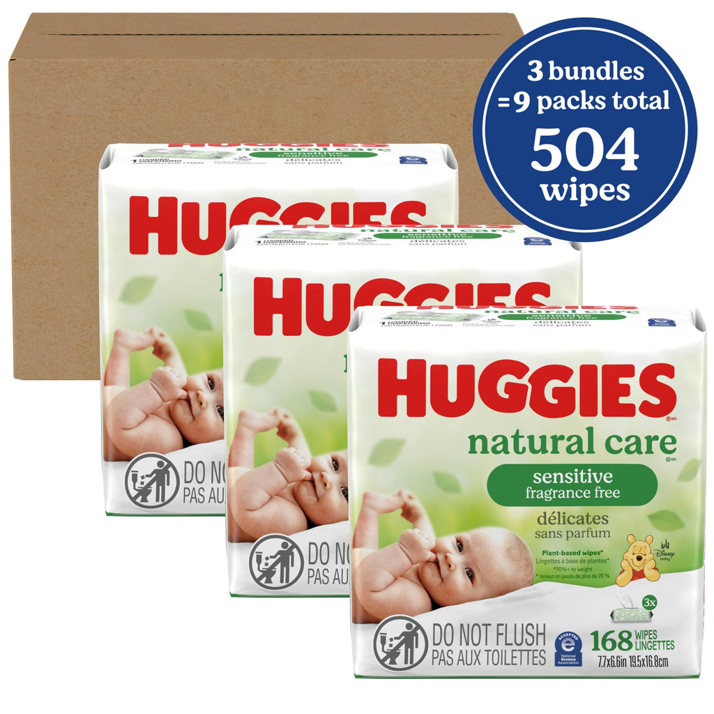 Huggies Natural Care Sensitive Baby Wipes, Unscented, 15 Packs, 960 Wipes